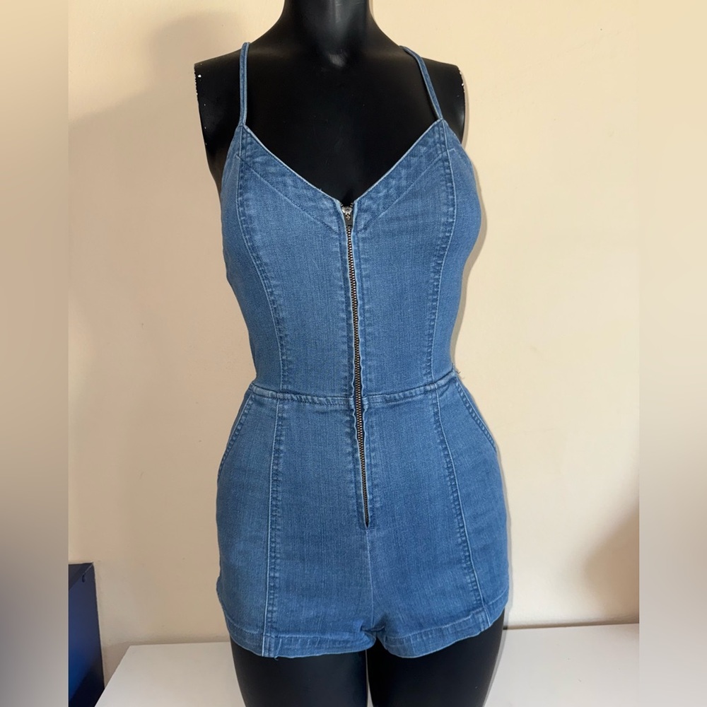Volcom Blue Denim Jumpsuit